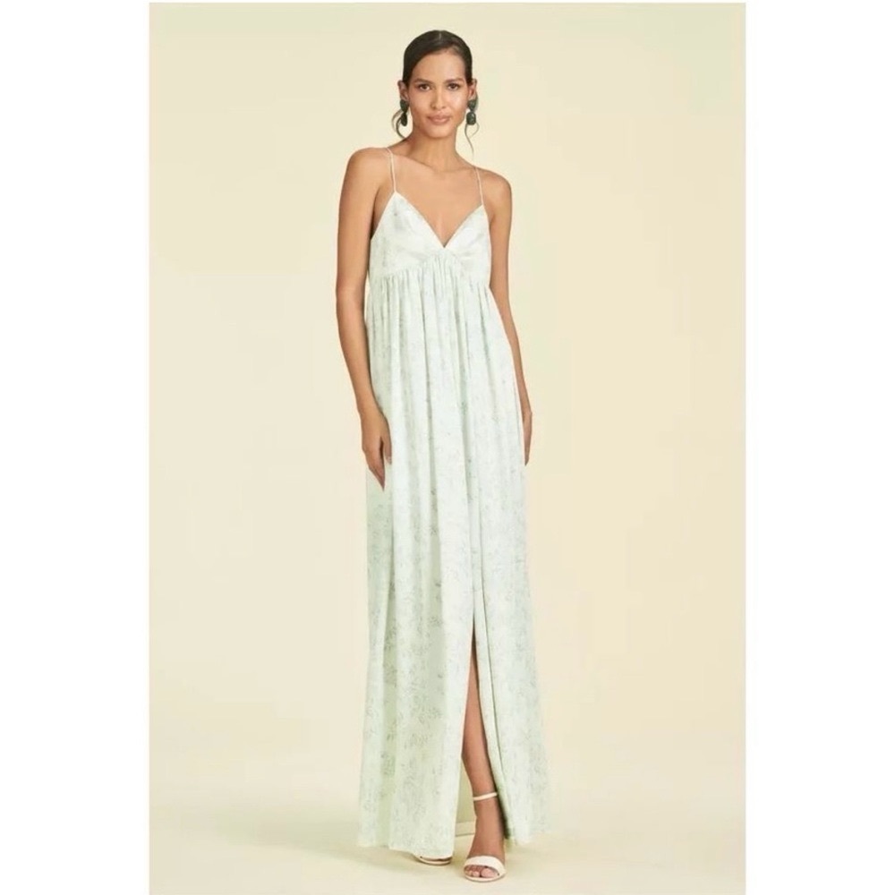 Sachin & Babi Jessica Floral Gown Dress Jade Rose Watercolor